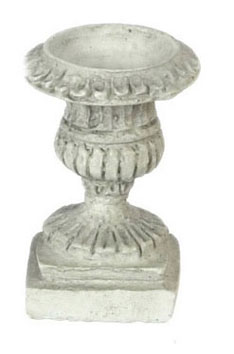 Dollhouse Miniature 1/2" Scale Urn, 6Pc Gray